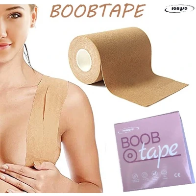 Afbeelding van Ronyse Boob Tape Fashion BH Dress Borst BoobTape 5cm breed Beige Modetape