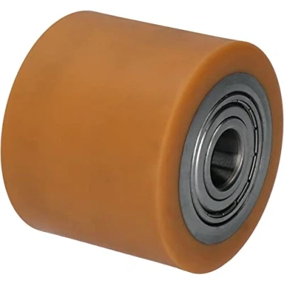 Afbeelding van WIKO Heavy Duty zwenkwielen Palletwagen Polyurethaan Rol 82x60 mm tot 550 kg met Kogellagers Pallet Fixer Wiel (20 Asgat)