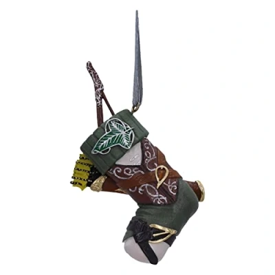 Afbeelding van Nemesis Now Lord of the Rings Legolas kous hangend ornament 8,8 cm, hars, officieel gelicentieerd ornament, gegoten in de fijnste handgeschilderd
