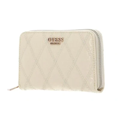 Afbeelding van GUESS Adi SLG Zip Around Wallet M Pale Yellow