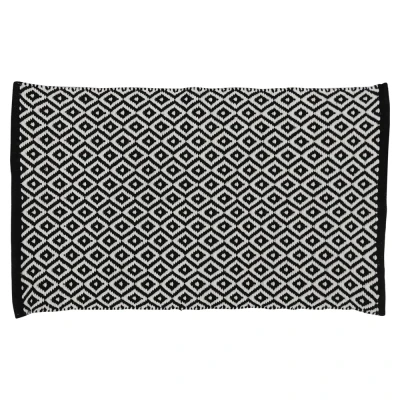 Afbeelding van Differnz Wales badmat 50x80cm zwart wit