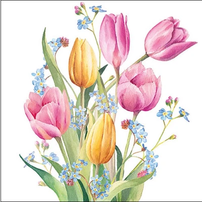 Afbeelding van Ambiente Servetten Tulips Bouquet 25cm