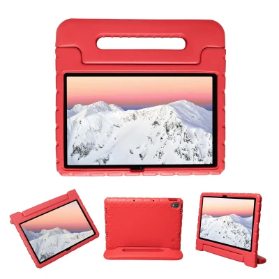 Afbeelding van Lenovo Tab P11 Plus Hoes: iMoshion Kidsproof Backcover met handvat Shockproof/Valbescherming Softcase,Backcover Rood Siliconen En TPU (zacht)