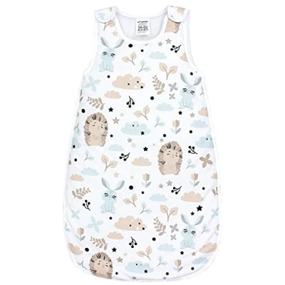 Afbeelding van TupTam Baby Slaapzak met Zijrits Kinderslaapzak voor het hele jaar Mouwloo, Egel/Konijn/Beige/Mineraal Groen, 80 86
