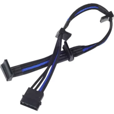 Afbeelding van SilverStone Adapter 4 Pin Molex &gt; 4x 15 SATA