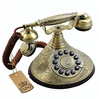 Afbeelding van GPO Dutchess Push Button Phone Antique Gold