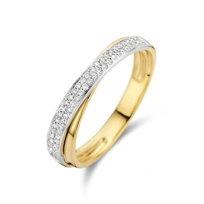 Afbeelding van Bicolor Gouden Ring diamant 0.16ct H SI 4207582 18.50 mm (58)