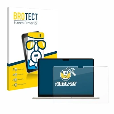 Afbeelding van BROTECT Screenprotector voor Apple MacBook Air 15&quot; M3 2024 Folie Beschermfolie Beschermglas transparant