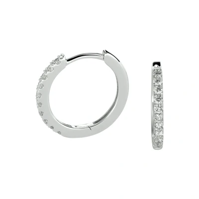 Afbeelding van Oorringen met Scharnier 0.20ct (2x0.10ct) G SI Witgoud Glanzend