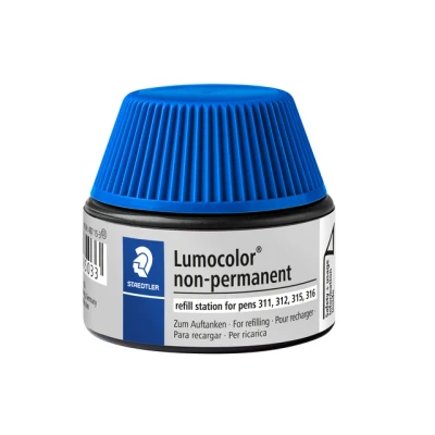 Afbeelding van Viltstiftvulling Staedtler Lumocolor non permanent 15ml blauw