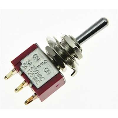 Afbeelding van SALECOM 5 stks DPDT 6 Pin 2 Manier OP Gitaar Mini Tuimelschakelaar Auto/Boot Schakelaars