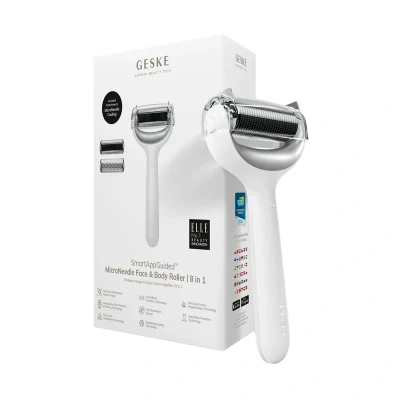Afbeelding van Geske Microneedle FACE BODY Roller 8 IN 1 Smartappguided Huidverzorgingstool, Maat: One Size, White