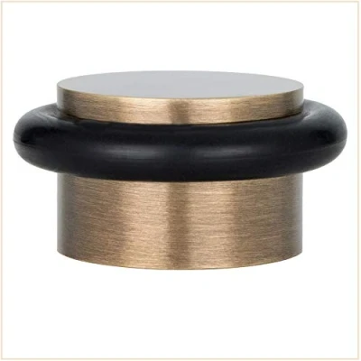 Afbeelding van EVI Herrajes I 103 deurstop, lijm, afwerking oud brons (messing), verouderd leer, 35mm Ø