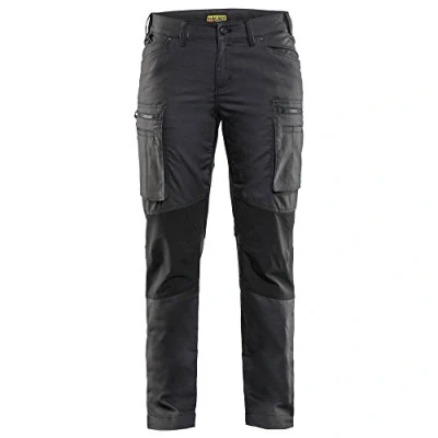 Afbeelding van Blaklader Dames Service werkbroek Stretch 7159 1845 Vrouwen Donkergrijs/Zwart 48