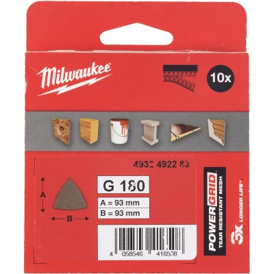 Afbeelding van Milwaukee Accessoires Delta Schuurpapier PG Mesh 93x93 HL G80 10 stuks 4932492281