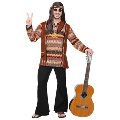 Afbeelding van WIDMANN Back to the 60s hippie kostuum voor mannen S Volwassenen kostuums