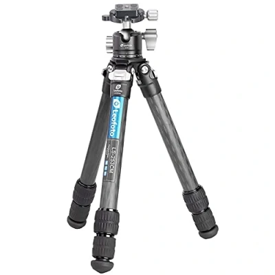 Afbeelding van Leofoto Ranger Carbon Statief inclusief Ball Head Lichtgewicht Benen verstelbaar in 3 Hoeken Ideaal voor Macro Fotografie LS 253CM+LH 30