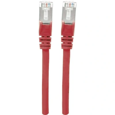 Afbeelding van Intellinet Netwerk Patchkabel, Cat5e, 0,25 m, CCA, U/UTP, PVC, Vergulde Contacten, Snagless Cat7 kabel/Cat6A stekkers, koper, S/FTP, LSOH 10 m Rood