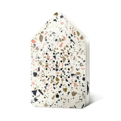 Afbeelding van Relaxound Bewegingssensor Birdybox Met Vogelgeluiden Oplaadbaar Tofee Terrazzo 2,6x7,5x12,6cm