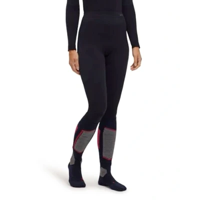 Afbeelding van FALKE Dames baselayer broek Warm Long W TI Functioneel materiaal Sneldrogend 1 stuk, Zwart (Black 3000) nieuw milieuvriendelijk, L
