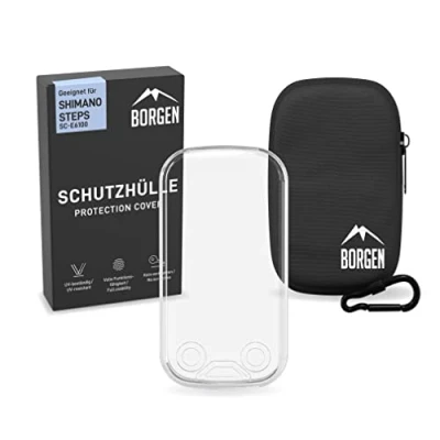 Afbeelding van Borgen E bike displaybescherming geschikt voor Shimano Steps SC 6100 Doorzichtig en waterdicht beschermt het display tegen krassen stoten