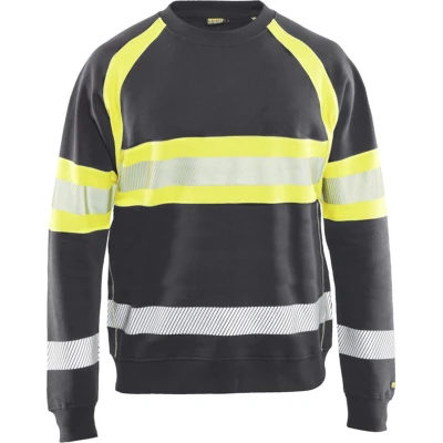 Afbeelding van Blaklader Sweater High Vis 3359 1158 Medium Grijs/High Geel XL