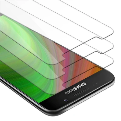 Afbeelding van Cadorabo 3x Screenprotector geschikt voor Samsung Galaxy A3 2016 in KRISTALHELDER Tempered Display Pantser Film