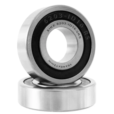 Afbeelding van XiKe 2 Stuks 6203/ID16 2RS Kogellager 16x40x12mm, Chroomstaal｜Voorgesmeerd｜Rubber Dubbele afdichting｜6203/16RS Groefkogellagers met afdichtingen.