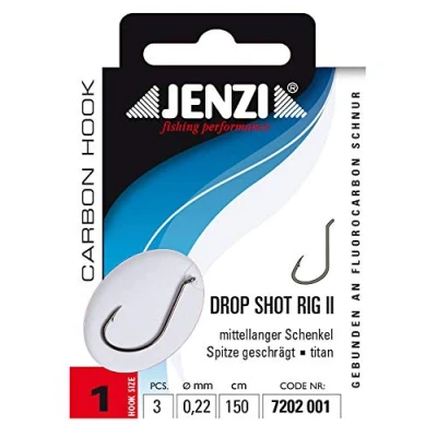 Afbeelding van JENZI Drop Shot Rig/voorvak maat 2/0 titanium middellange dij
