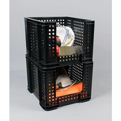 Afbeelding van REALLY USEFUL BOX Extra sterke Voorkant krat / mandje 35 Liter, 480 x 390 310 mm zwart