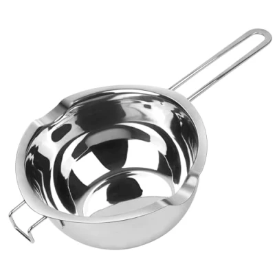Afbeelding van JOYIT kaarsen smeltpot 1000 ml chocolade smeltkroes roestvrij staal 304, waterbad smeltschaal, voor chocolade, suiker, boter, kaas, karamel