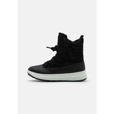 Afbeelding van ECCO Solice Snowboots, Dames, Maat: 35, Black Leer en textiel