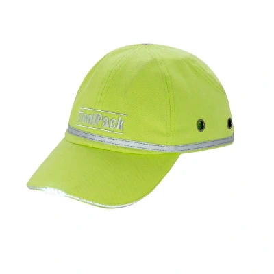 Afbeelding van Hi Viz veiligheidspet Strike met LED verlichting (groen)