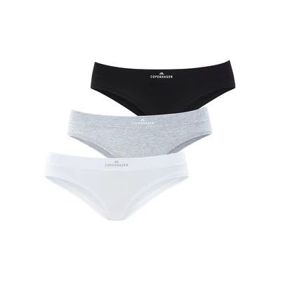 Afbeelding van Copenhagen Studios 3 PACK Slip, Dames, Maat: XS, Black/white/mottled grey
