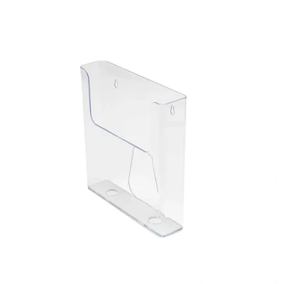 Afbeelding van Deflecto brochurehouder, DIN A5, staand formaat, 173 x 180 45 mm, glashelder, voor tafel of wand, reclamestandaard, flyer, presentatiestandaard