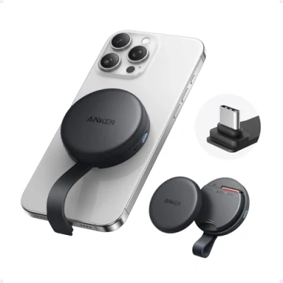 Afbeelding van Anker MagGo USB C adapter magnetische SD geheugenkaartlezer voor 15 serie &amp; meer, met kabel, 2 TF kaarten, 312 MB/s gegevensoverdracht