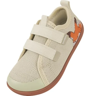 Afbeelding van IceUnicorn Blotevoetenschoenen voor kinderen, brede teenbox, jongens, meisjes, pantoffels, minimalistische outdoor trailschoenen, wandelschoenen, beige, 28 EU Breed