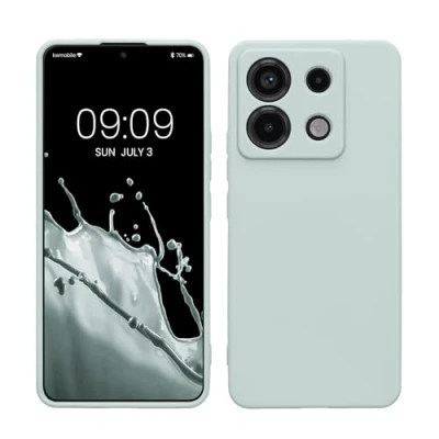 Afbeelding van kwmobile telefoonhoesje geschikt voor Xiaomi Redmi Note 13 Pro 5G / Poco X6 Hoesje smartphone Precisie camera uitsnede In cool mint