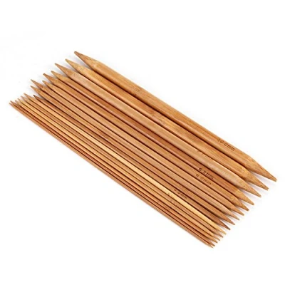 Afbeelding van Bamboe Breinaalden Dubbelpuntige Sets 15 Maten van 2 mm tot 10 (Lengte: 20 cm)