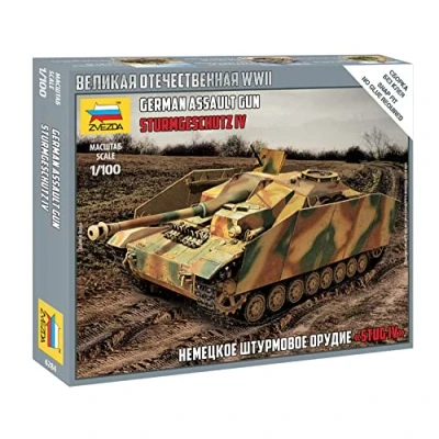 Afbeelding van 1:100 Zvezda 6284 Sturmgeschutz IV SD.KFZ.167 Plastic Modelbouwpakket