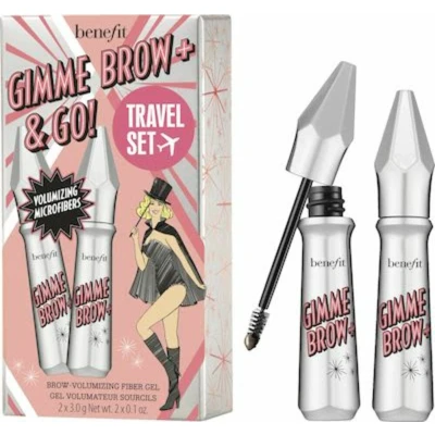 Afbeelding van Benefit Gimme Brow+ &amp; Go Brow Volumizing Fiber Gel Set 3 Neutral Light Brown 6 gram