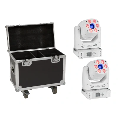 Afbeelding van Eurolite Set 2x LED TMH H90 Hybrid Moving Head Spot/Wash COB wh + Case