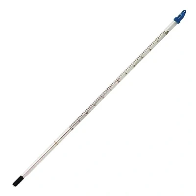 Afbeelding van Glazen thermometer 10 tot+50C 300 mm voor het meten van water vloeibare thuis brouwen wijn en bier of laboratoriumlaboratorium wetenschappelijk gebruik