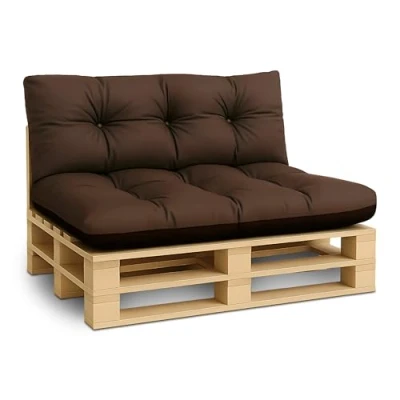 Afbeelding van palletkussens Outdoor Kussen Rugkussen 40 x 120 cm Kussens voor pallets Euopallets palletbank en palletmeubels Bruin