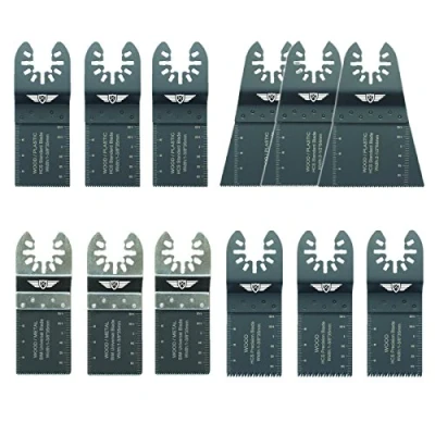 Afbeelding van 12 x TopsTools FAKA12 Fast Fit Mix Blades Compatibel met Dewalt Stanley Black en Decker Bosch Fein (Non StarLock) Makita Milwaukee Hitachi Parkside Ryobi Worx Workzone Multitool Accessoires