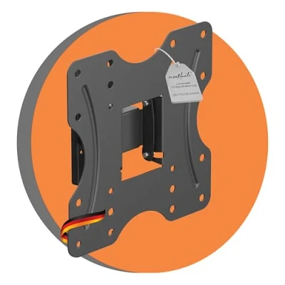 Afbeelding van PureMounts TV muurbeugel, draaibare kantelbare universele beugel voor 23 42 inch platte &amp; gebogen hielmonitor tot 30 kg, max. VESA 200x200 mm, zwart