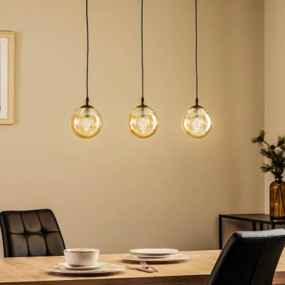 Afbeelding van NADUVI Collection Glazen hanglamp eetkamer Cosmo 3 lichts