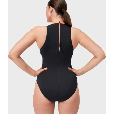 Afbeelding van Speedo Womens Printed Hydrasuit Badpak, Dames, Maat: 44, Black/plum dandy/picton/siren