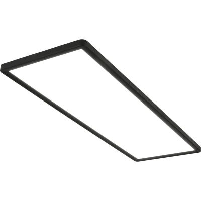 Afbeelding van Briloner Plafondlamp LED, LED paneel ultraplat, tegenlichteffect, neutraal wit licht, 3.000 lumen, zwart, 580x200x30mm (LxBxH)