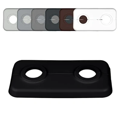 Afbeelding van FUX Dubbele rozetten voor verwarmingsbuizen, 12 mm 21,3 mm, 2 delig, verwarming, buisafdekking, afdekrozetten, bekleding, radiatorrozetten, polypropyleen in speciale kleuren (16 RAL 9005)